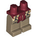 LEGO Donkerrood Rood Knee Minifigure Heupen en benen (3815 / 14638)