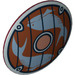 LEGO Dark Red Round Shield with Curved Face with Fish (16534 / 75902)