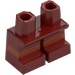 LEGO Dark Red Short Legs with Orange Stripe (16709 / 41879)