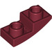 LEGO Dunkelrot Steigung 1 x 2 Gebogen Invertiert (24201)
