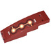 LEGO Dark Red Slope 1 x 4 Curved with 3 Fire Cores Sticker (11153)
