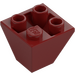 LEGO Rojo oscuro Con pendiente 2 x 2 (45°) Invertido (3676)