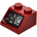 LEGO Dark Red Slope 2 x 2 (45°) with Control Panel Sticker (3039)