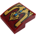 LEGO Dark Red Slope 2 x 2 Curved with Gold Bird with Red and Blue Feathers Sticker (15068)