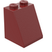 LEGO Donkerrood Helling 2 x 2 x 2 (65°) zonder buis aan de onderzijde (3678)