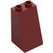 LEGO Dark Red Slope 2 x 2 x 3 (75°) Hollow Studs, Rough Surface (3684 / 30499)