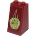 LEGO Dark Red Slope 2 x 2 x 3 (75°) with Hanging Basket on Front and Bookshelf on Back Sticker (Solid Studs) (98560)