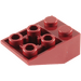 LEGO Donkerrood Helling 2 x 3 (25°) Omgekeerd met verbindingen tussen noppen (2752 / 3747)