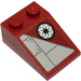 LEGO Donkerrood Helling 2 x 3 (25°) met Grijs Panels en SW Republic Symbol Sticker met ruw oppervlak (3298)