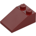 LEGO Dark Red Slope 2 x 3 (25°) with Rough Surface (3298)