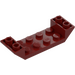 LEGO Tummanpunainen Luiska 2 x 6 (45°) Kaksinkertainen Käänteinen jossa Open Keskusta (22889)