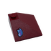 LEGO Dark Red Slope 3 x 3 (25°) Corner with Medium Blue Butterfly Sticker (3675)