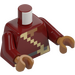 LEGO Dark Red Swamp Explorer Minifig Torso (973 / 76382)