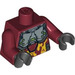 LEGO Dark Red Takeshi Torso (Silver Armor with Light Orange Camouflage) (973 / 76382)