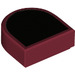 LEGO Dark Red Tile 1 x 1 Half Oval with Black (24246 / 88091)