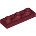 LEGO Donkerrood Tegel 1 x 3 Omgekeerd met Gat (35459)