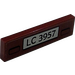 LEGO Rouge foncé Tuile 1 x 4 avec LC 3957 License assiette Autocollant (2431)