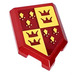 LEGO Donkerrood Tegel 2 x 3 Pentagonal met Gryffindor Emblem Sticker (22385)