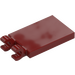 LEGO Dark Red Tile 2 x 3 with Horizontal Clips (Thick Open &#039;O&#039; Clips) (30350 / 65886)