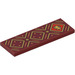 LEGO Dark Red Tile 2 x 6 with Gold Squares and HP Gryffindor House Lion Sticker (69729)