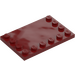 LEGO Dark Red Tile 4 x 6 with Studs on 3 Edges (6180)