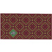 LEGO Dark Red Tile 4 x 8 Inverted with Gold Squares and HP Slytherin House Snake Sticker (83496)