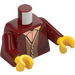 LEGO Dark Red Torso with Suit Jacket with Shirt and Waistcoat (973 / 76382)