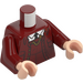 LEGO Mørk rød Tog Sjåfør Minifigur Overkropp (973 / 76382)