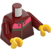 LEGO Dark Red Visually Impaired / Blind Man Minifig Torso (973)