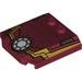 LEGO Dark Red Wedge 4 x 4 Curved with Iron Man Bonnet (24832 / 45677)