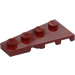 LEGO Mørk rød Kile Plate 2 x 4 Vinge Venstre (41770)