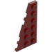 레고 진한 빨간색 쐐기 그릇 3 x 6 날개 왼쪽 (54384)