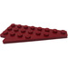 LEGO Dark Red Wedge Plate 4 x 8 Wing Right with Underside Stud Notch (3934 / 45175)