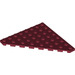 LEGO Dark Red Wedge Plate 8 x 8 Corner (30504)
