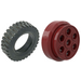 LEGO Dark Red Wheel Rim 30mm x 12.7mm Stepped with Tire 13 x 24