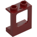 LEGO Dark Red Window Frame 1 x 2 x 2 (Plane) with 1 Hole in Bottom (60032)