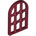 LEGO Dark Red Window Pane 1 x 2 x 2.7 Rounded Top with Twisted Bars (30045)