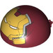 LEGO Dunkelrot Windschutzscheibe 10 x 10 mit Scharnier mit Hulkbuster Iron Man Gesicht (67986 / 93592)