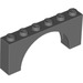 LEGO Dark Stone Gray Arch 1 x 6 x 2 Thin Top without Reinforced Underside (12939)