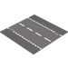 LEGO Gris pierre foncé Plaque de Base 32 x 32 Road 6-Stud Droit avec blanc Dashed Lines (44336 / 54201)