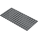 LEGO Dark Stone Gray Baseplate 8 x 16 (3865)