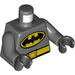 LEGO Dark Stone Gray Batman with Short Legs and Black Cape Minifig Torso (973 / 76382)