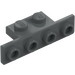 LEGO Dark Stone Gray Bracket 1 x 2 - 1 x 4 with Rounded Corners and Square Corners (28802)