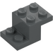 LEGO Dark Stone Gray Bracket 2 x 3 with Plate and Step with Bottom Stud Holder (73562)