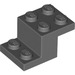 LEGO Dark Stone Gray Bracket 2 x 3 with Plate and Step without Bottom Stud Holder (18671)