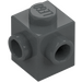 LEGO Dark Stone Gray Brick 1 x 1 with Two Studs on Adjacent Sides (26604)