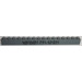 LEGO Dark Stone Gray Brick 1 x 16 with Blackes Runes Sticker (2465)