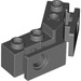 LEGO Gris pierre foncé Brique 1 x 2 - 1 x 2 avec Bumper Titulaire avec devant ouvert (2991)