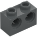 LEGO Dark Stone Gray Brick 1 x 2 with 2 Holes (32000)