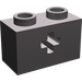 LEGO Dark Stone Gray Brick 1 x 2 with Axle Hole (&#039;+&#039; Opening and Bottom Stud Holder) (32064)